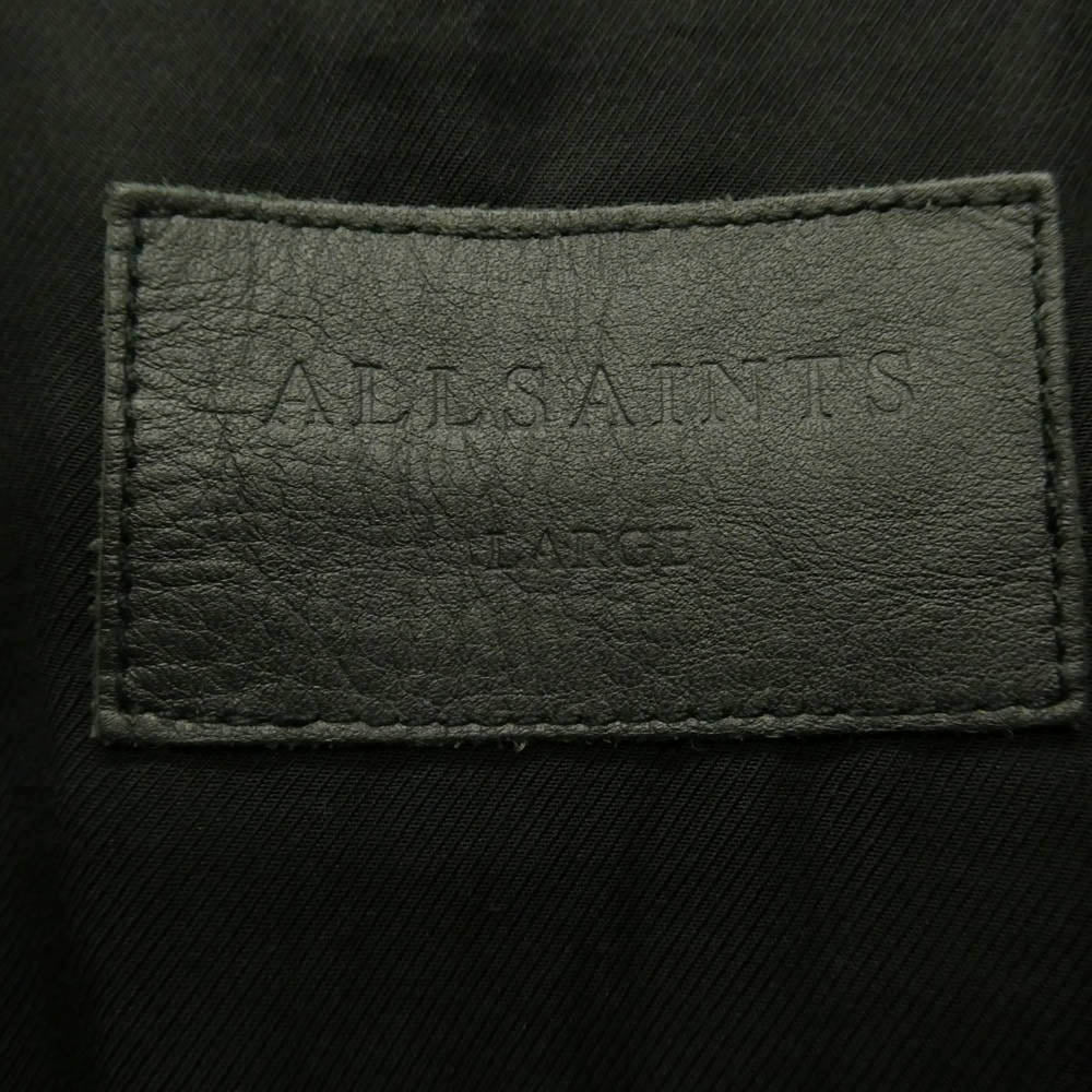 ALLSAINTS オールセインツ CONROY LTHR BIKER レザー ダブルライダースジャケット ブラック系 L【美品】【中古】