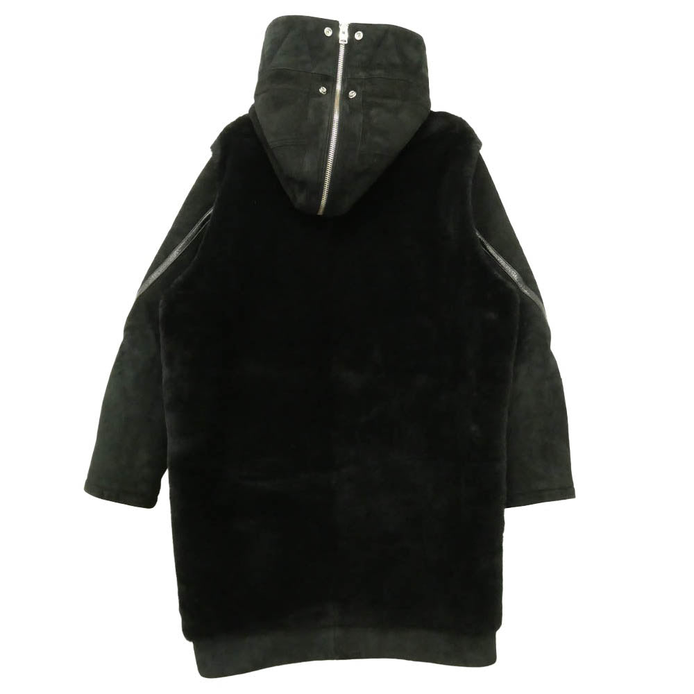 ALLSAINTS オールセインツ STATE LUX PARKA ムートン ジップアップ コート ブラック系 L【中古】