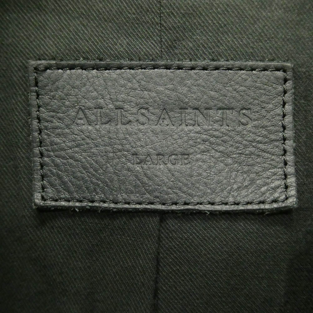 ALLSAINTS オールセインツ STATE LUX PARKA ムートン ジップアップ コート ブラック系 L【中古】