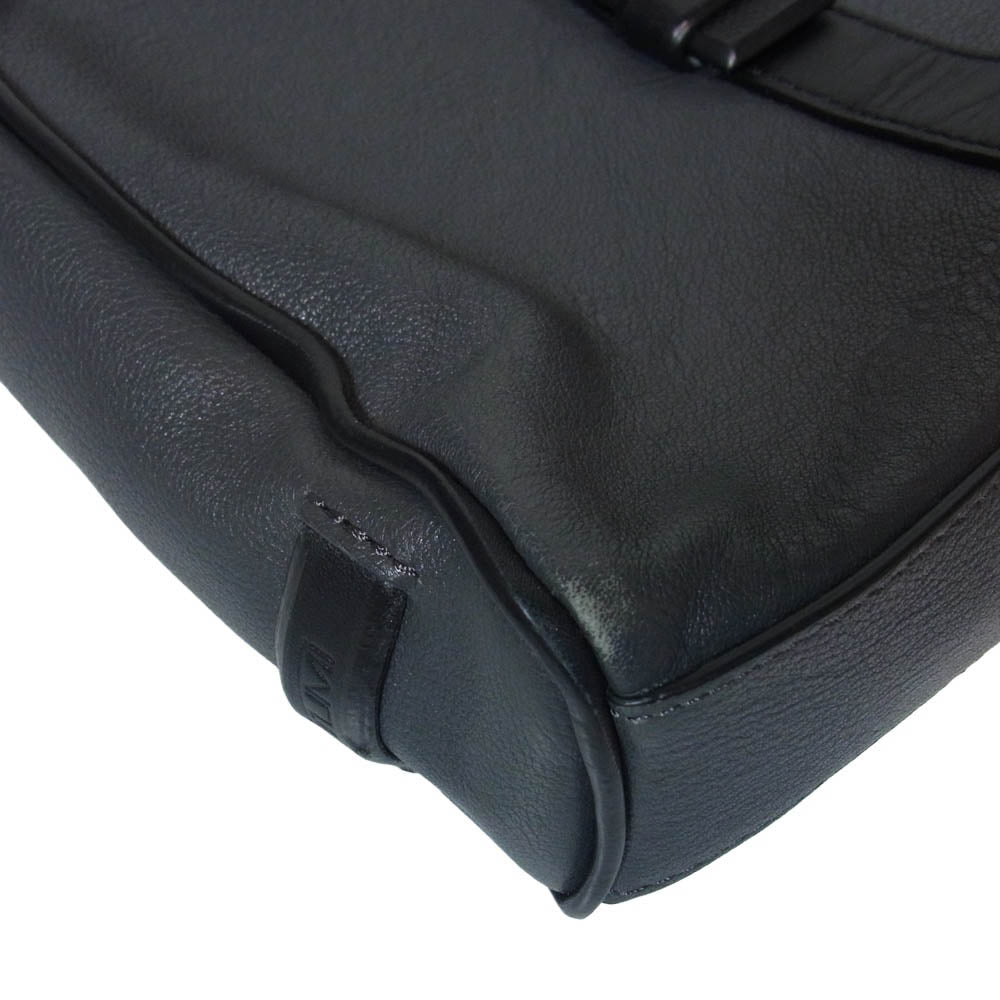 TUMI トゥミ MISSION HARRISON Leather Briefcase レザー ブリーフケース バッグ グレー系 ブラック系【中古】