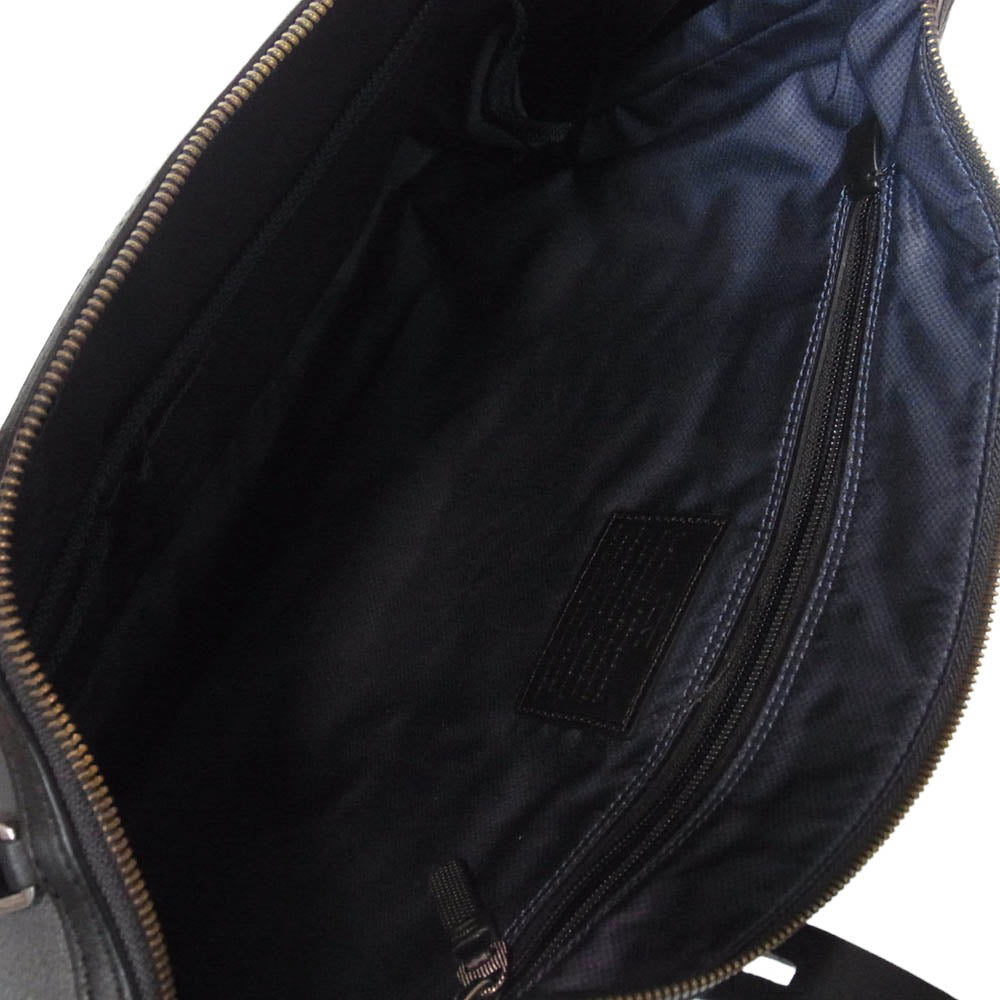 TUMI トゥミ MISSION HARRISON Leather Briefcase レザー ブリーフケース バッグ グレー系 ブラック系【中古】