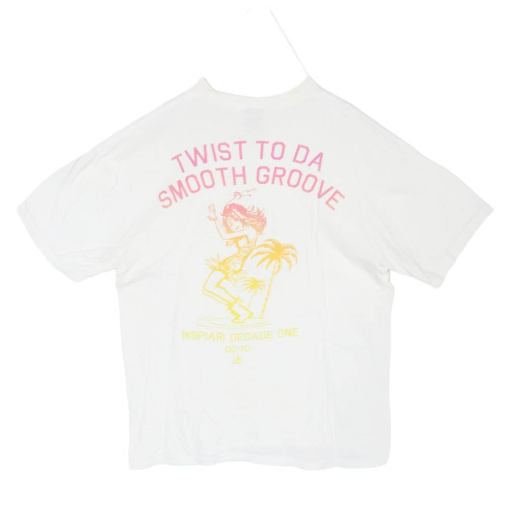 STUSSY ステューシー IKSPIARI イクスピアリチャプト グラデーション ツイストガール プリント Tシャツ ホワイト系 M【中古】