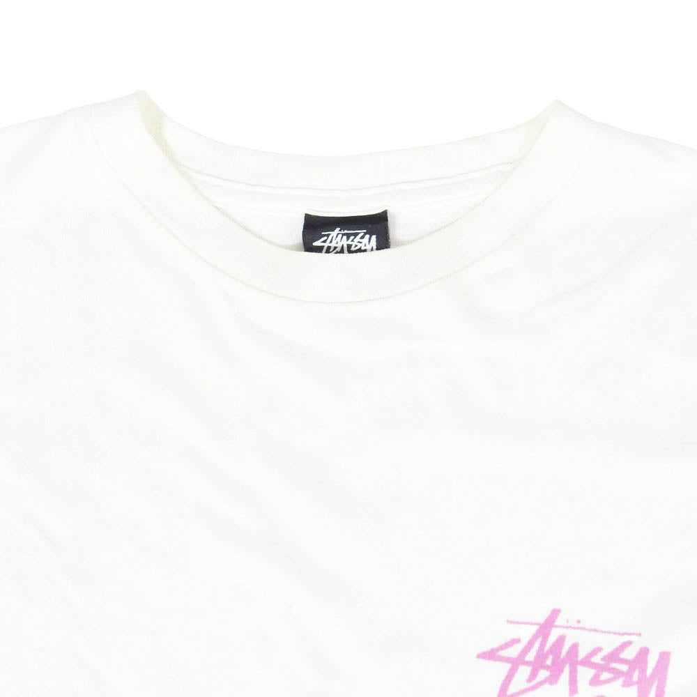 STUSSY ステューシー IKSPIARI イクスピアリチャプト グラデーション ツイストガール プリント Tシャツ ホワイト系 M【中古】