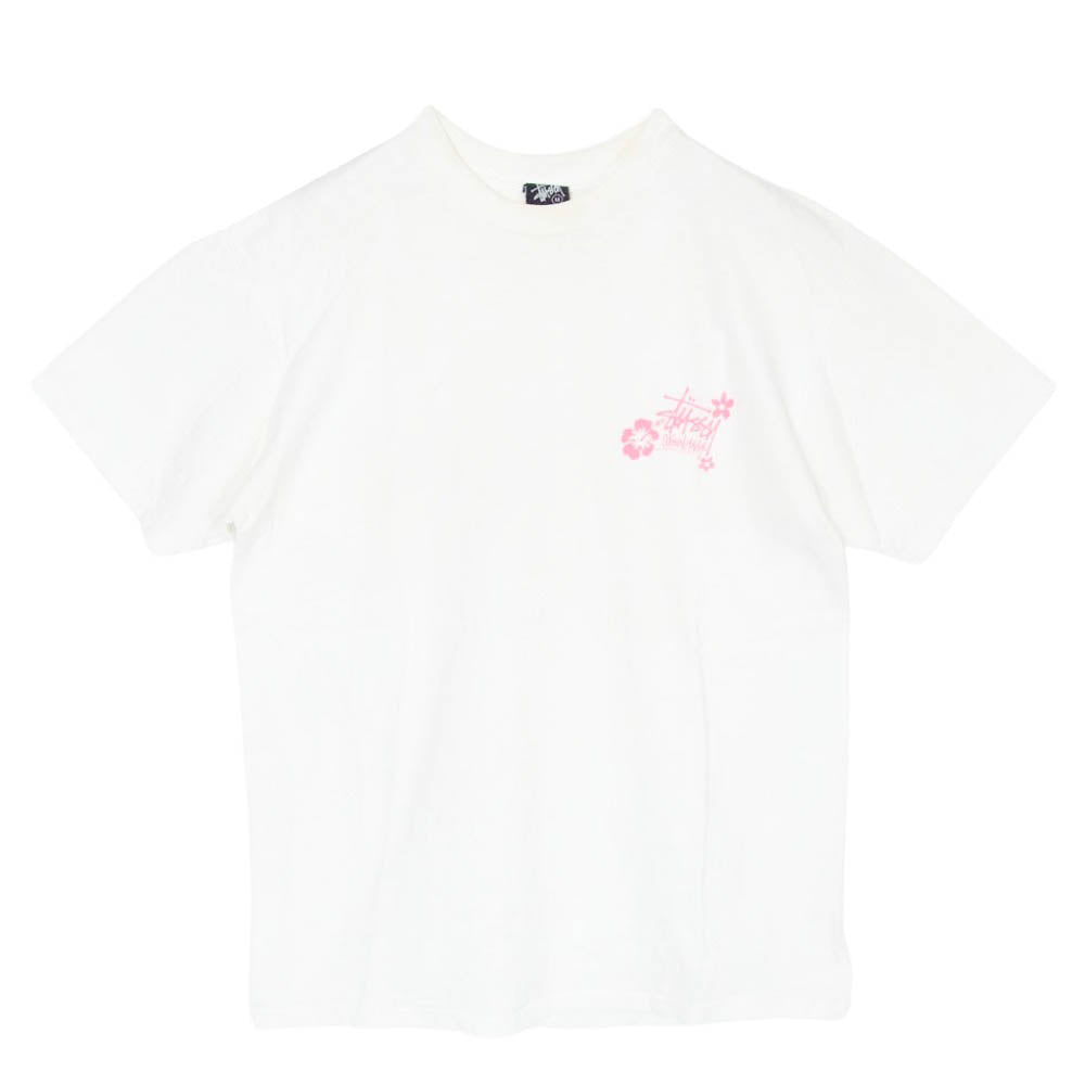 STUSSY ステューシー 沖縄チャプト プリント Tシャツ ホワイト系 M【中古】