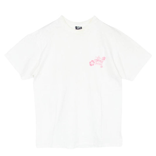 STUSSY ステューシー 沖縄チャプト プリント Tシャツ ホワイト系 M【中古】