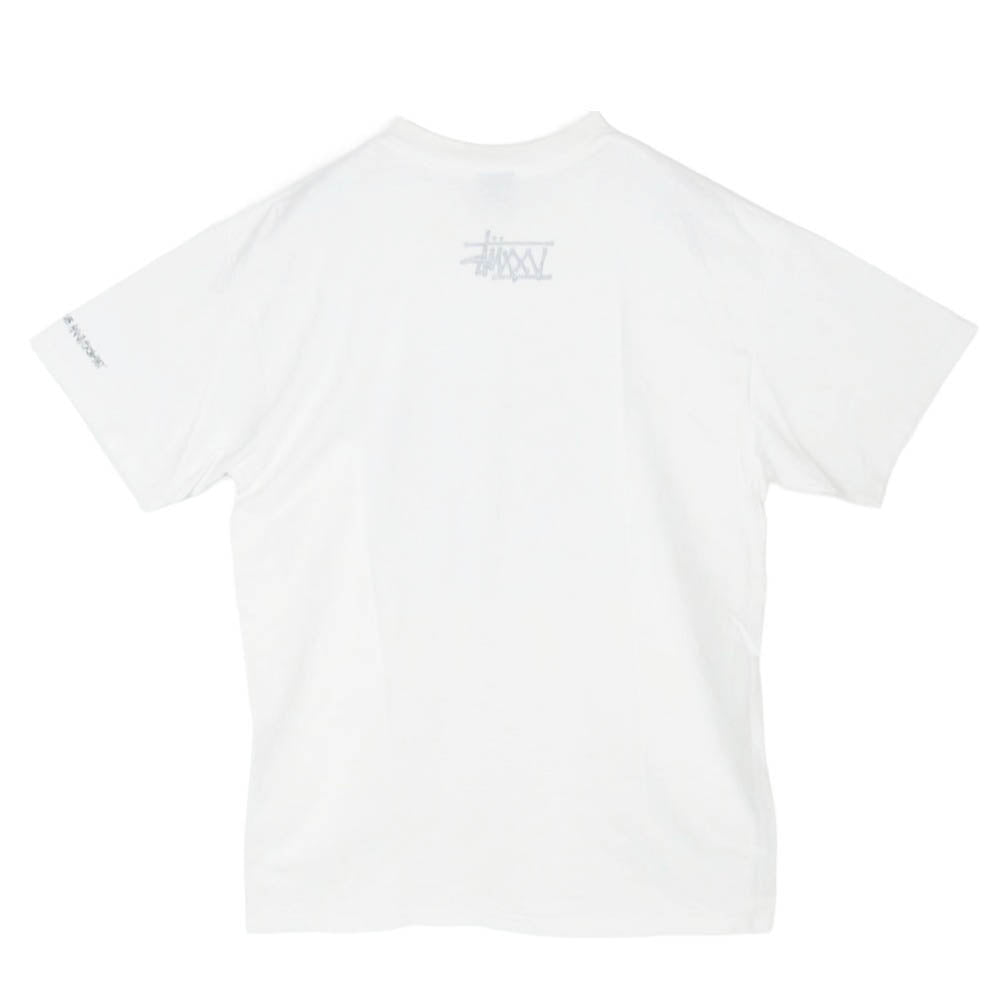 STUSSY ステューシー Levi's リーバイス 25周年記念 × Levis リーバイス スカル フラワー デニム ローズ プリント Tシャツ ホワイト系 M【中古】