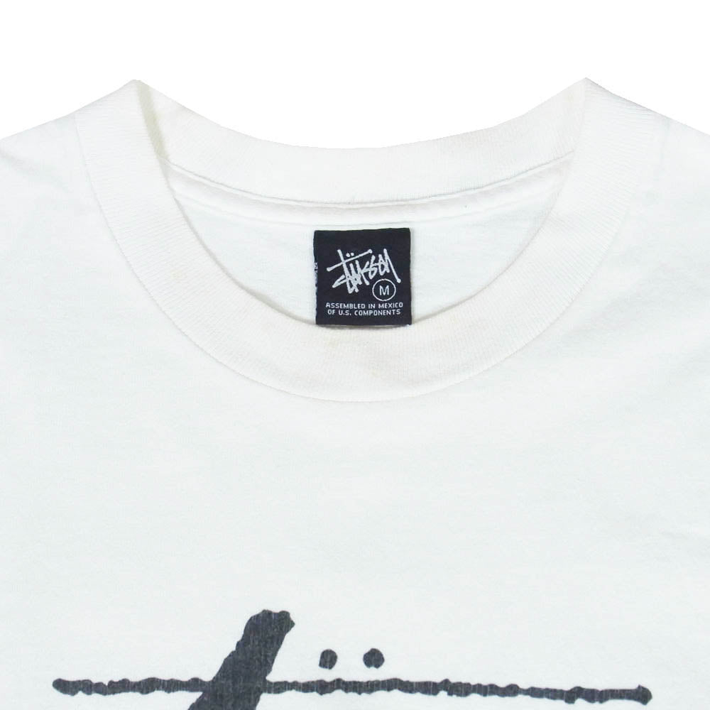 STUSSY ステューシー Levi's リーバイス 25周年記念 × Levis リーバイス スカル フラワー デニム ローズ プリント Tシャツ ホワイト系 M【中古】