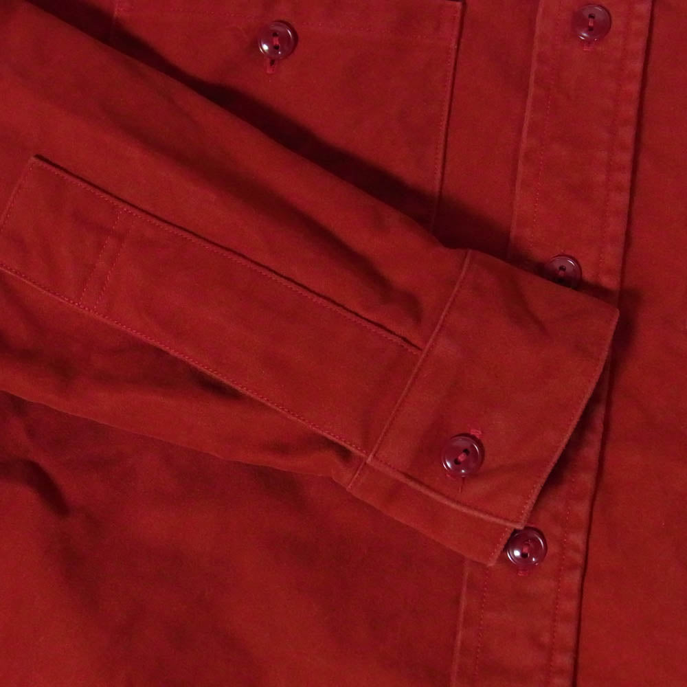 The REAL McCOY'S ザリアルマッコイズ 831W 8HOUR UNION SATEEN WORK SHIRT サテン ワーク 長袖シャツ レッド系 15【中古】