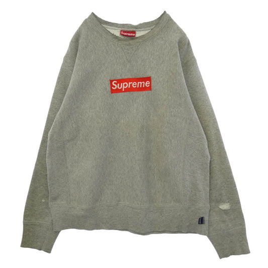 Supreme シュプリーム USA製 90s 初期 Box Logo Sweatshirt ボックスロゴ スウェットシャツ トレーナー グレー系 M【中古】