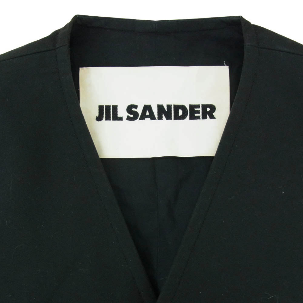JIL SANDER ジルサンダー 国内正規品 20SS JSMQ460422 MQ24160001 コットンクロス マルチポケット ベスト ブラック系 44【中古】