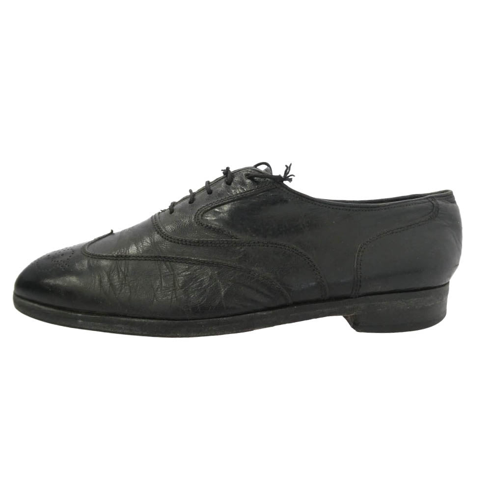 フローシャイム 538744 60s ウイングチップ ビジネス シューズ ブラック系 7.5【中古】