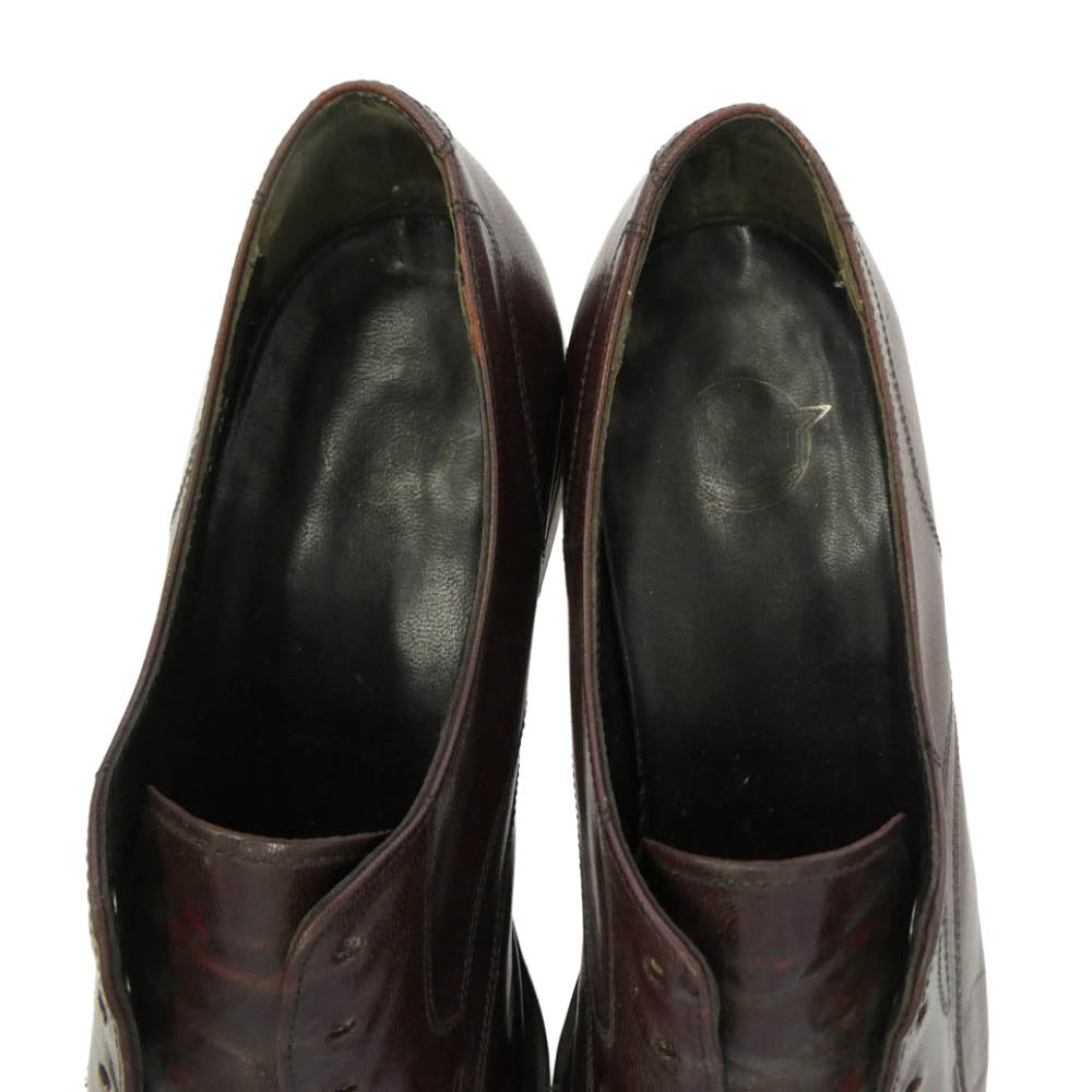 フローシャイム 547475 60s Uチップ レザー シューズ ビジネス シューズ ダークブラウン系 8.5【中古】