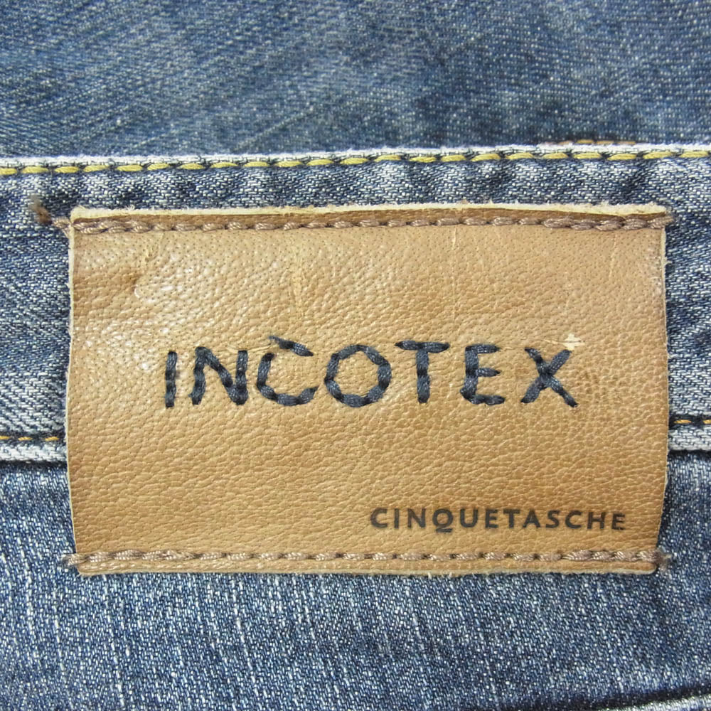 INCOTEX インコテックス SKY SLIM ストレッチ スリム デニムパンツ インディゴブルー系 32【中古】