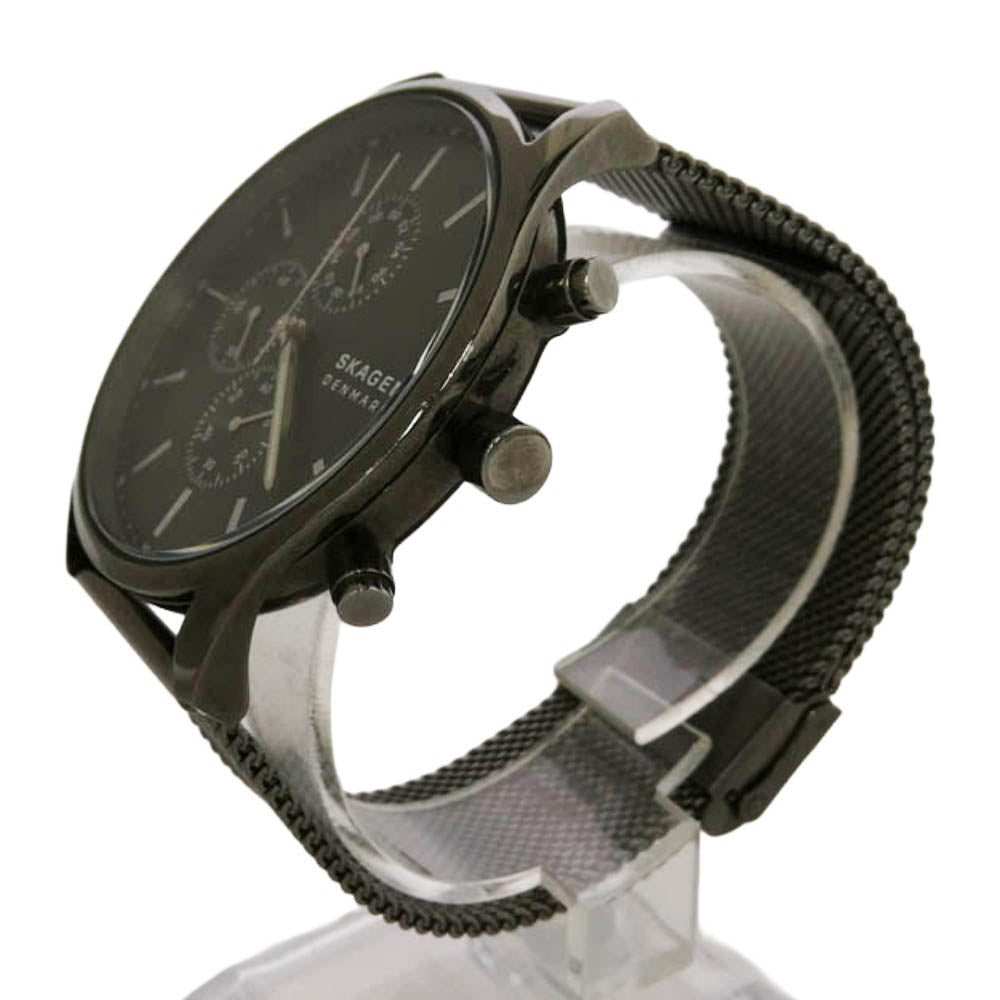 SKAGEN スカーゲン SKW6608 HOLST ホルストクロノグラフ グレー文字盤 腕時計 ウォッチ ダークグレー系【中古】