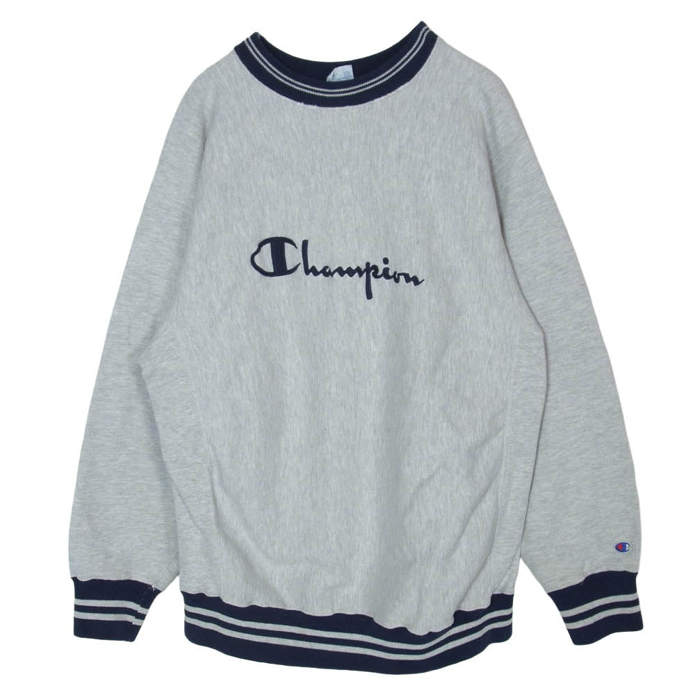 Champion チャンピオン 90s USA製 REVERSE WEAVE リバース ウィーブ ロゴ スウェット グレー系 XL【中古】