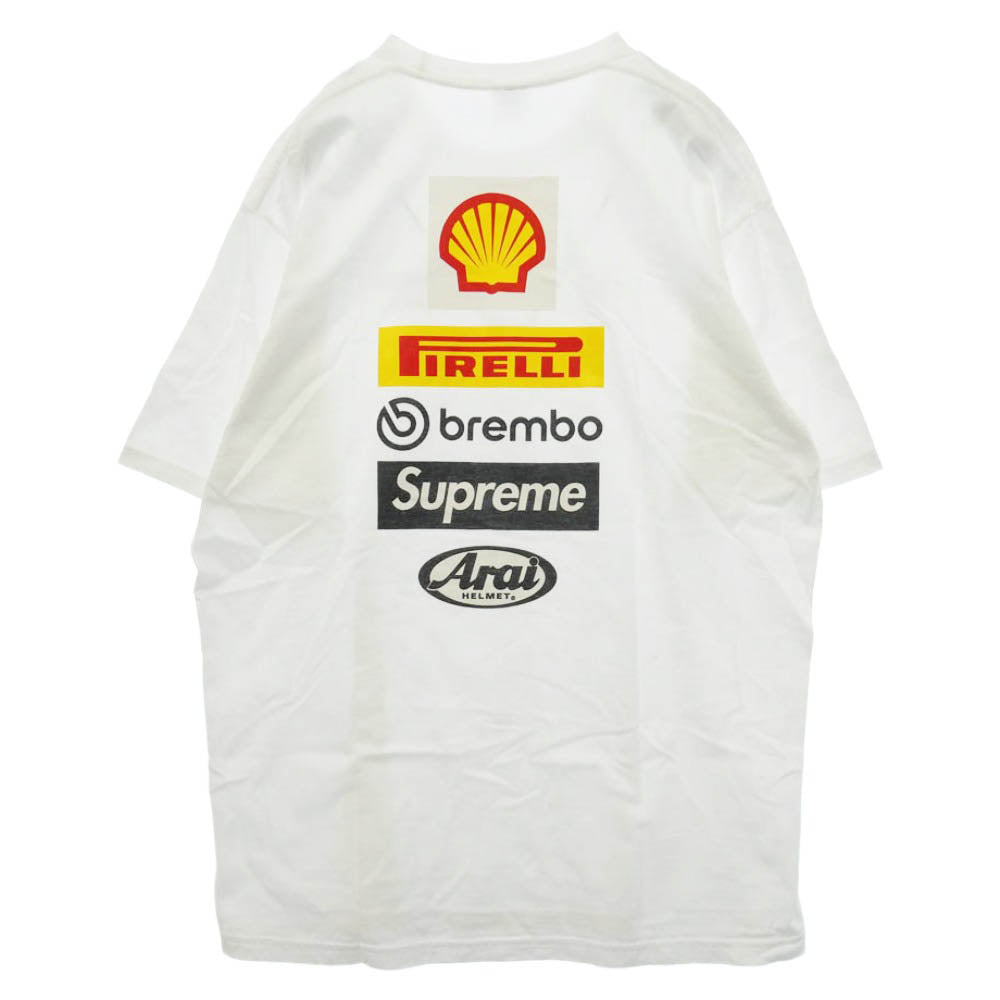 Supreme シュプリーム 24SS Ducati Logos Tee ドゥカティロゴス ロゴプリント Tシャツ 半袖 カットソー ホワイト系 XL【中古】