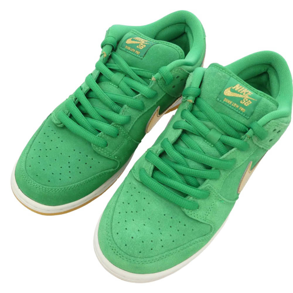 NIKE ナイキ BQ6817-303 SB Dunk Low St. Patrick’s Day Shamrock ダンク ロー ローカット スニーカー グリーン系 ゴールド系 28.5cm【中古】