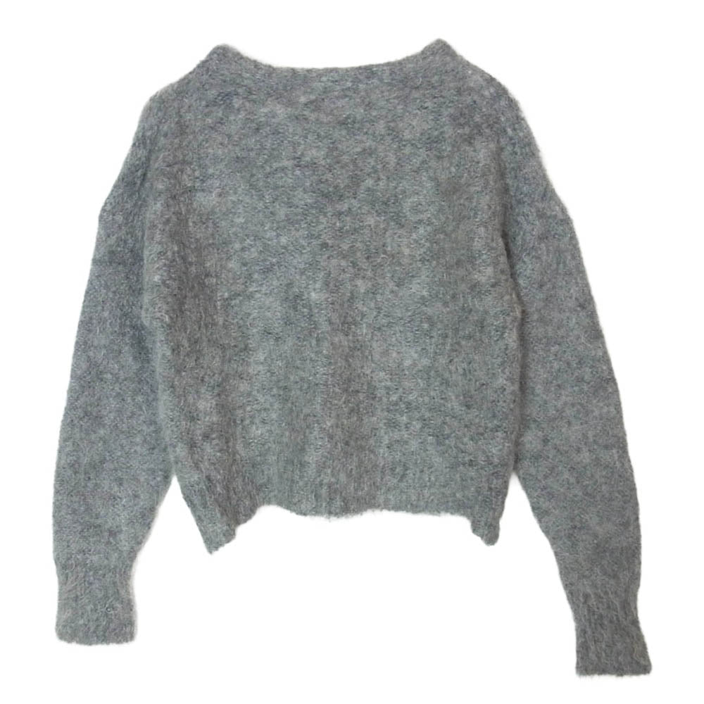 ADORE アドーア 531-270078 ビジュー付き モヘア 長袖 シャギーニット セーター グレー系 38【中古】