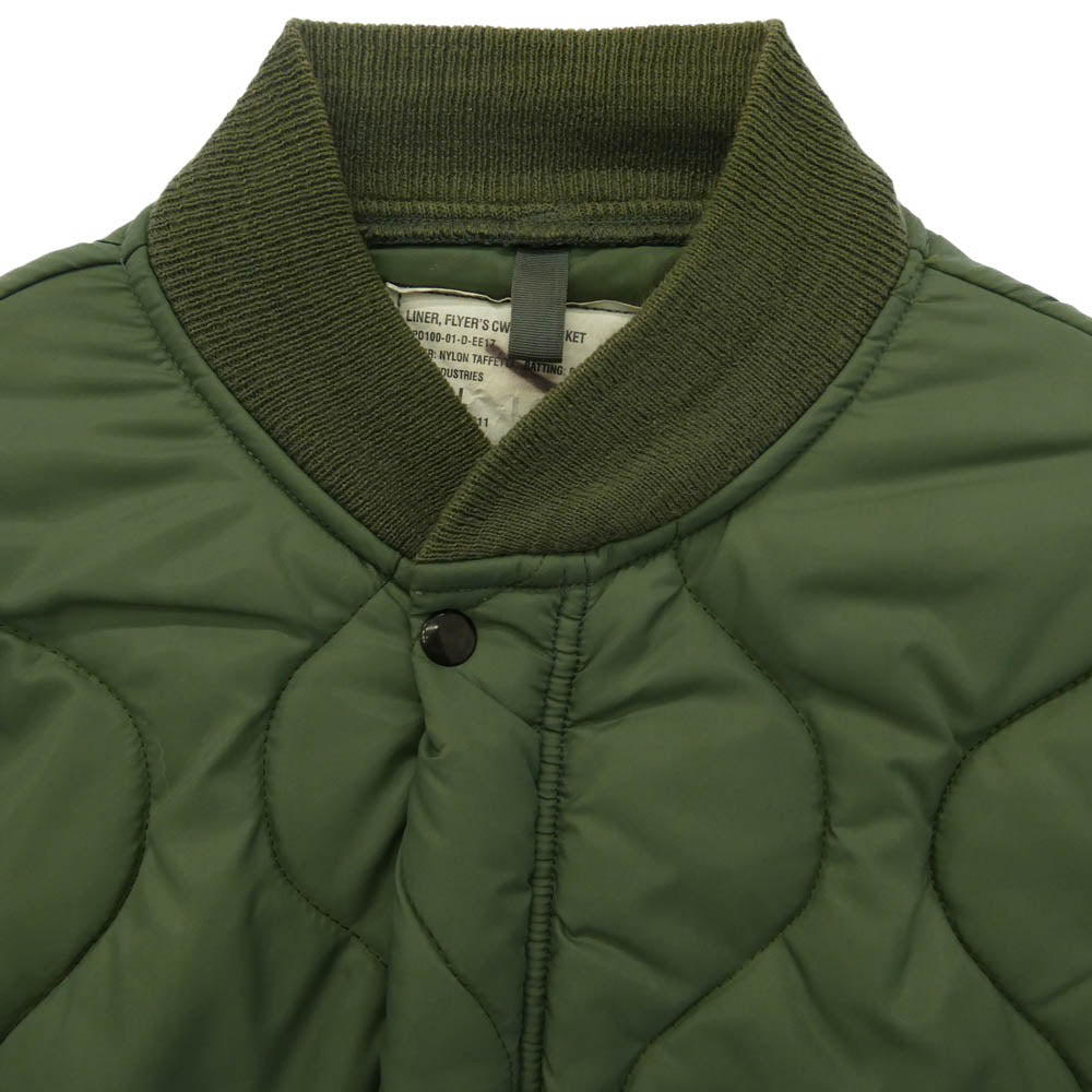ヴィンテージ U.S.AIR FORCE 米軍 CWU-9/P QUILTED LINER JACKET キルト ライナー ジャケット グリーン系 S【中古】