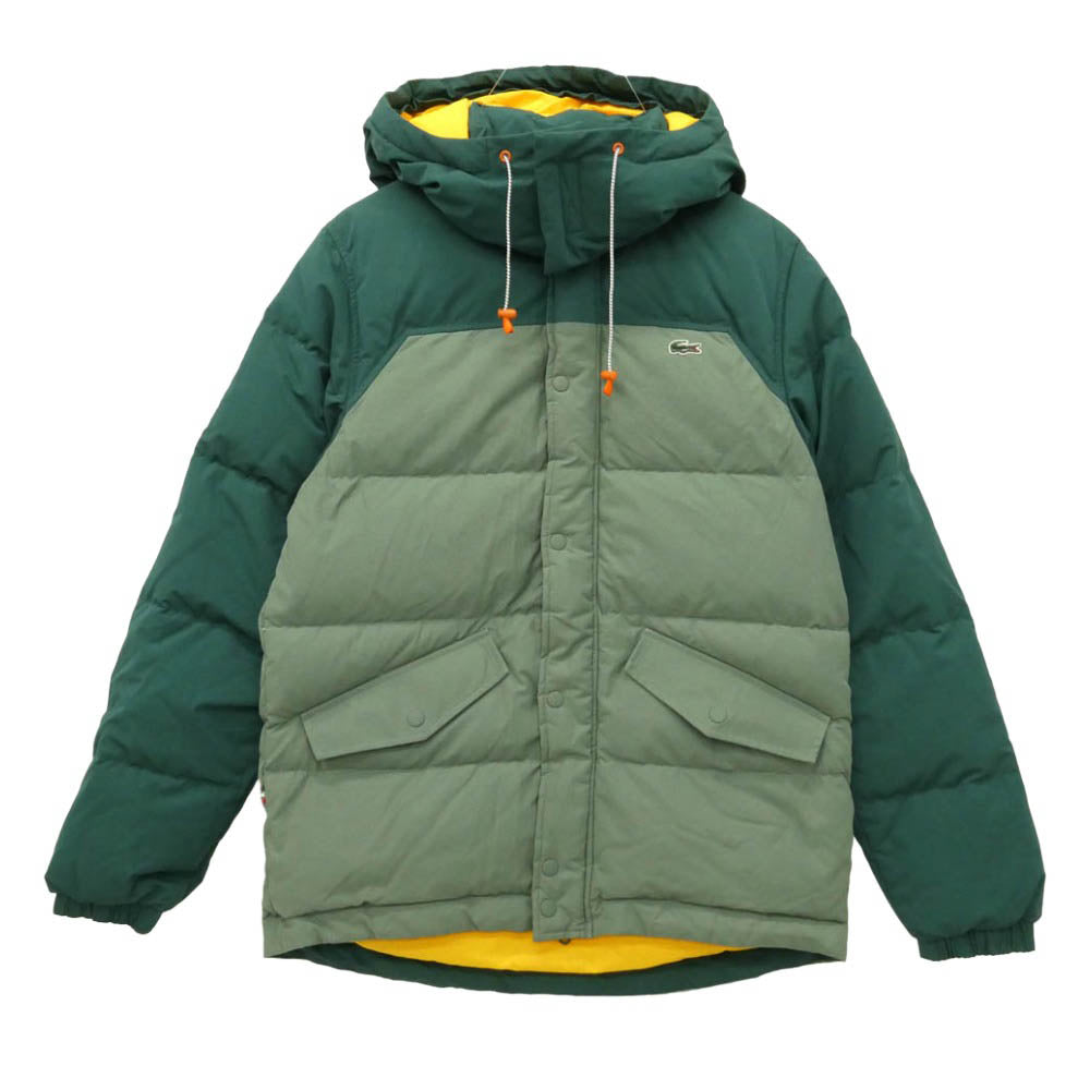 LACOSTE ラコステ BH5379 LIVE フード着脱 ダウンジャケット グリーン系 50【中古】