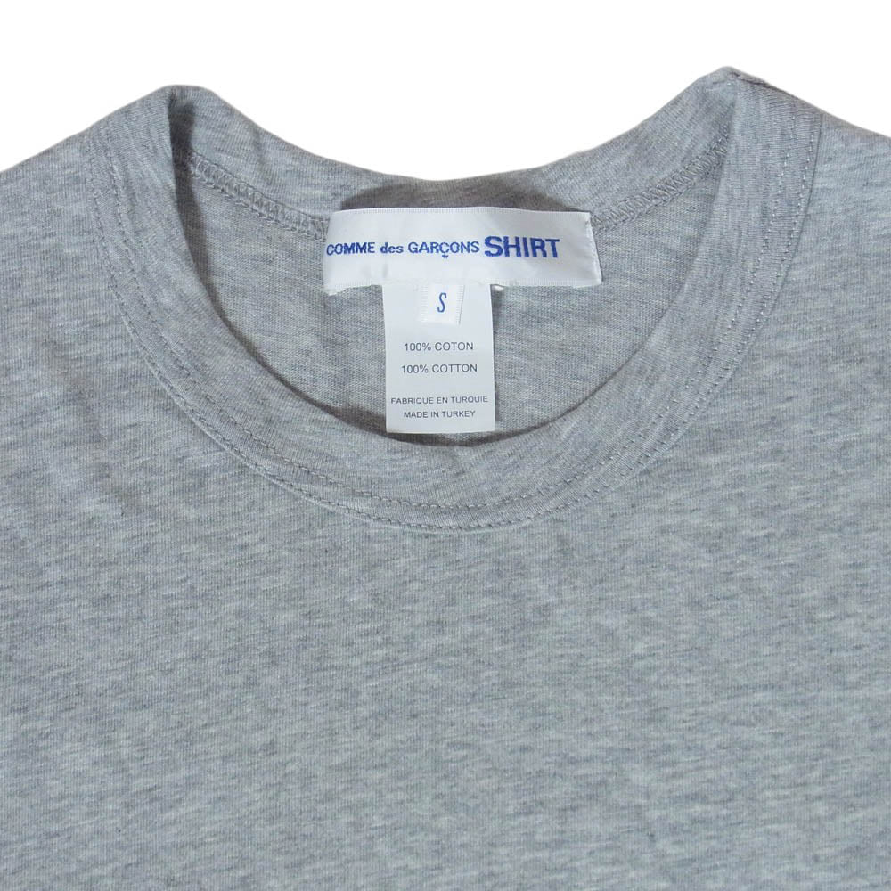 COMME des GARCONS コムデギャルソン 21AW FH-T013 SHIRT SMALL LOGO BACK PRINT S S TEE シャツ バック スモール ロゴ プリント Tシャツ 半袖 カットソー グレー系 S【中古】