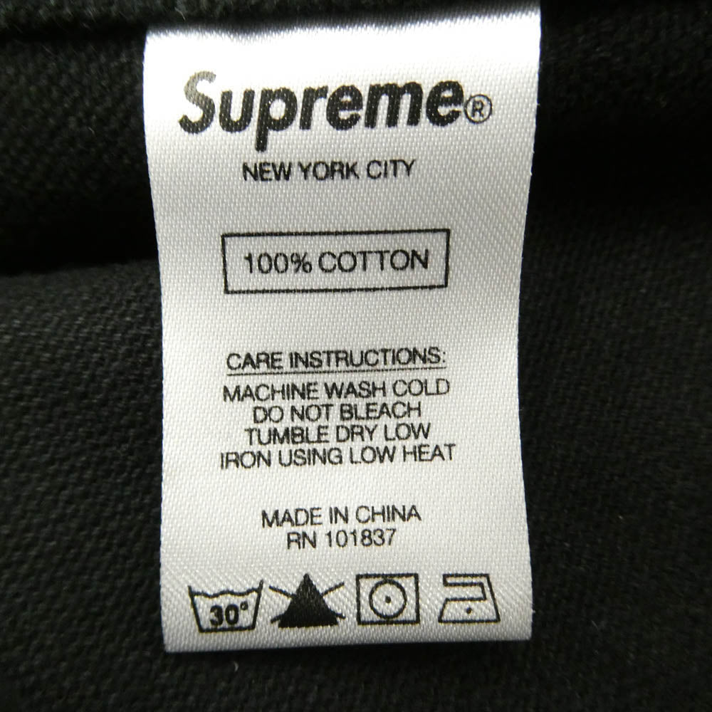Supreme シュプリーム 19AW Script Canvas Snap Shirt Black スクリプト キャンバス スナップ シャツ ブラック ブラック系 L【中古】