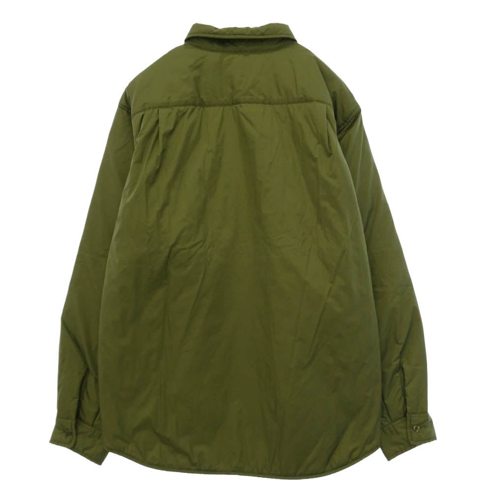 Supreme シュプリーム 22AW Nylon Filled Shirt Olive ナイロン フィルド シャツ オリーブ グリーン系 L【極上美品】【中古】