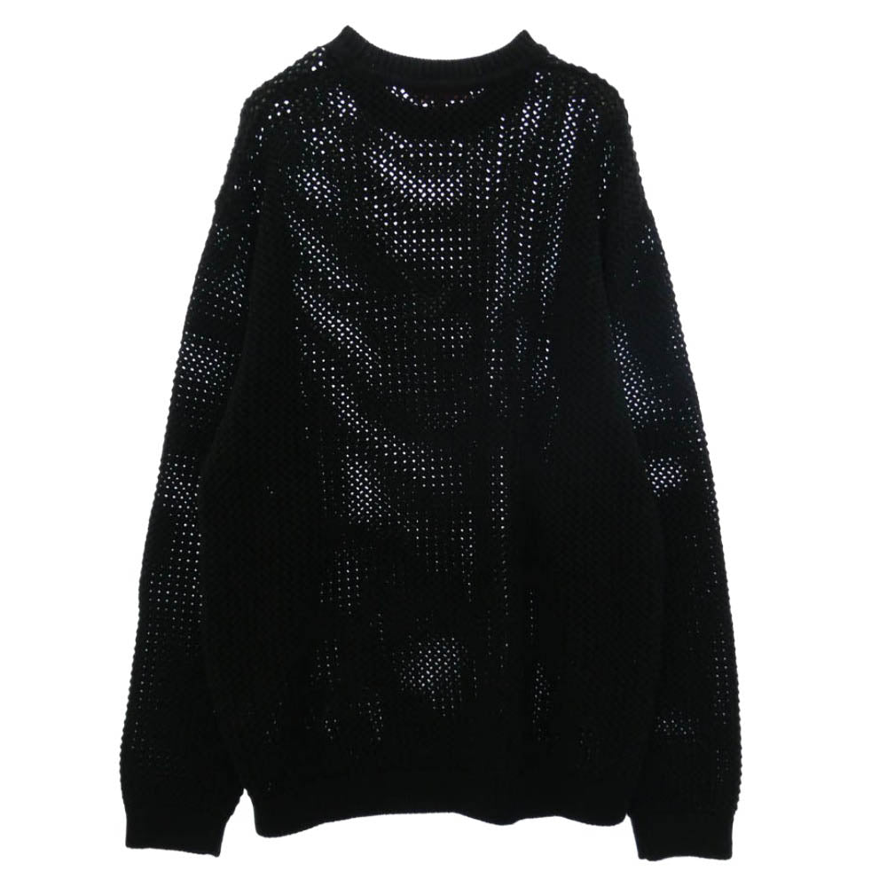 Supreme シュプリーム 22SS Open Knit Small Box Sweater Black オープン ニット スモール ボックス セーター ブラック ブラック系 L【極上美品】【中古】