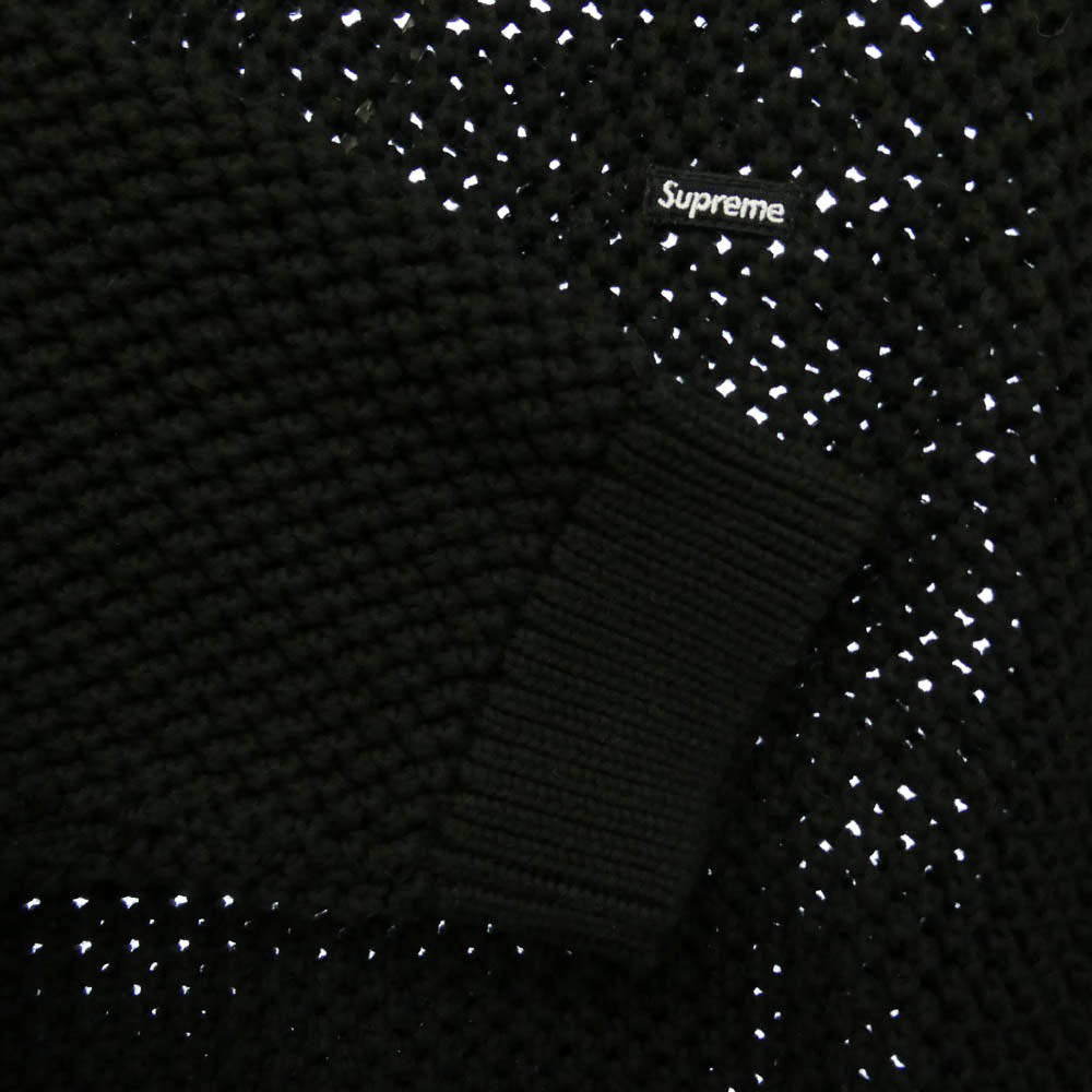 Supreme シュプリーム 22SS Open Knit Small Box Sweater Black オープン ニット スモール ボックス セーター ブラック ブラック系 L【極上美品】【中古】