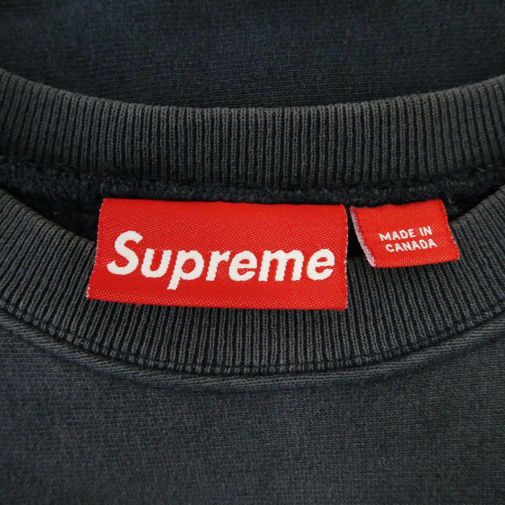 Supreme シュプリーム 24AW 【フェイクバスターズ鑑定済】90s 00s Box Logo Crewneck Sweatshirt 初期 紙タグ ボックスロゴ クルーネック スウェット シャツ ネイビー系 M【中古】