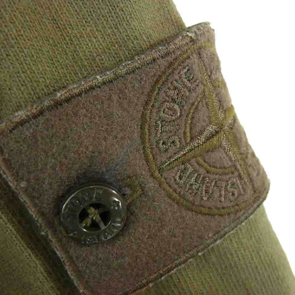 STONE ISLAND ストーンアイランド 23SS 7815611F3 Ghost Pieces ゴーストピース コンパス ロゴ コットン クルーネック 長袖 Tシャツ ロンT スウェット カーキ系 L【中古】