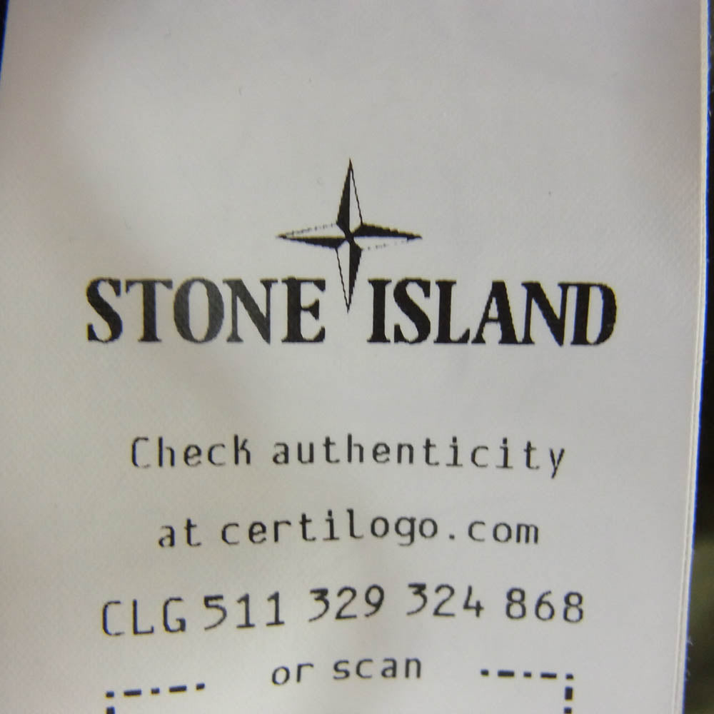 STONE ISLAND ストーンアイランド 23SS 7815611F3 Ghost Pieces ゴーストピース コンパス ロゴ コットン クルーネック 長袖 Tシャツ ロンT スウェット カーキ系 L【中古】