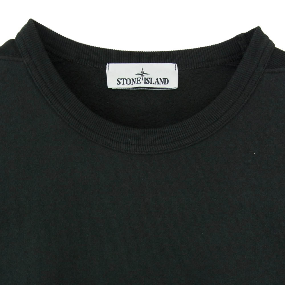 STONE ISLAND ストーンアイランド 811562420 Brushed Organic Cotton Fleece ブラシド オーガニック コットン フリース スウェット ブラック系 M【中古】