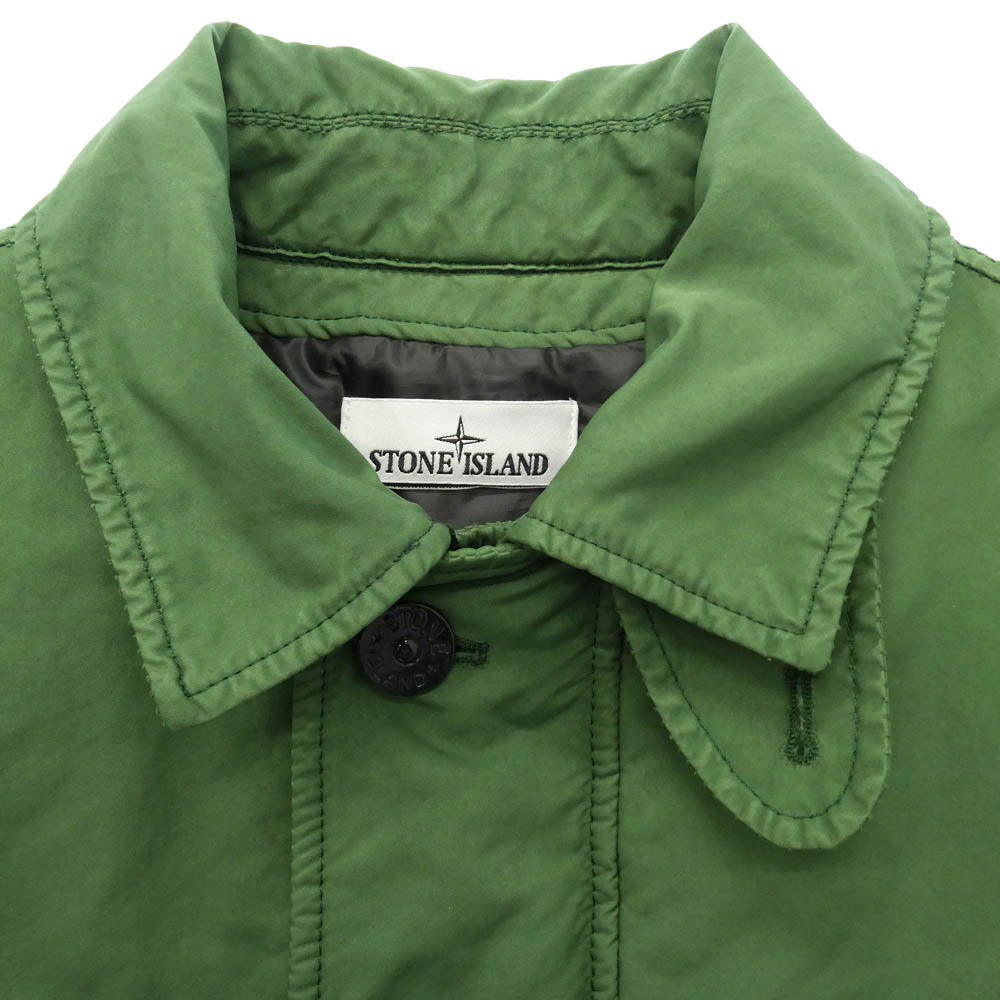 STONE ISLAND ストーンアイランド 771570549-A David TC Trench Coat プリマロフト ステンカラーコート グリーン系 M【中古】