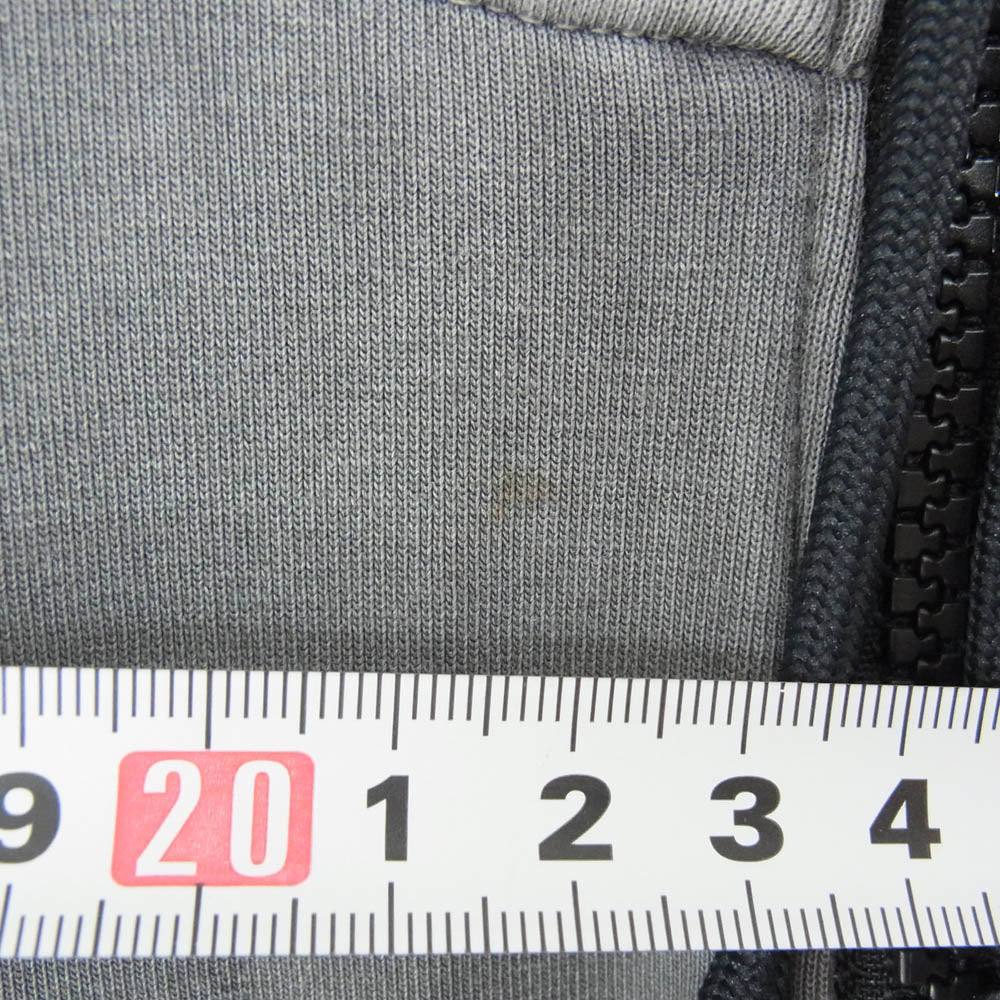 NIKE ナイキ CK9037-010 COTTON NYLON HALF ZIP UP HOODIE コットン ナイロン 切替し ハーフ ジップアップ フーディ パーカー グレー系 XL【中古】
