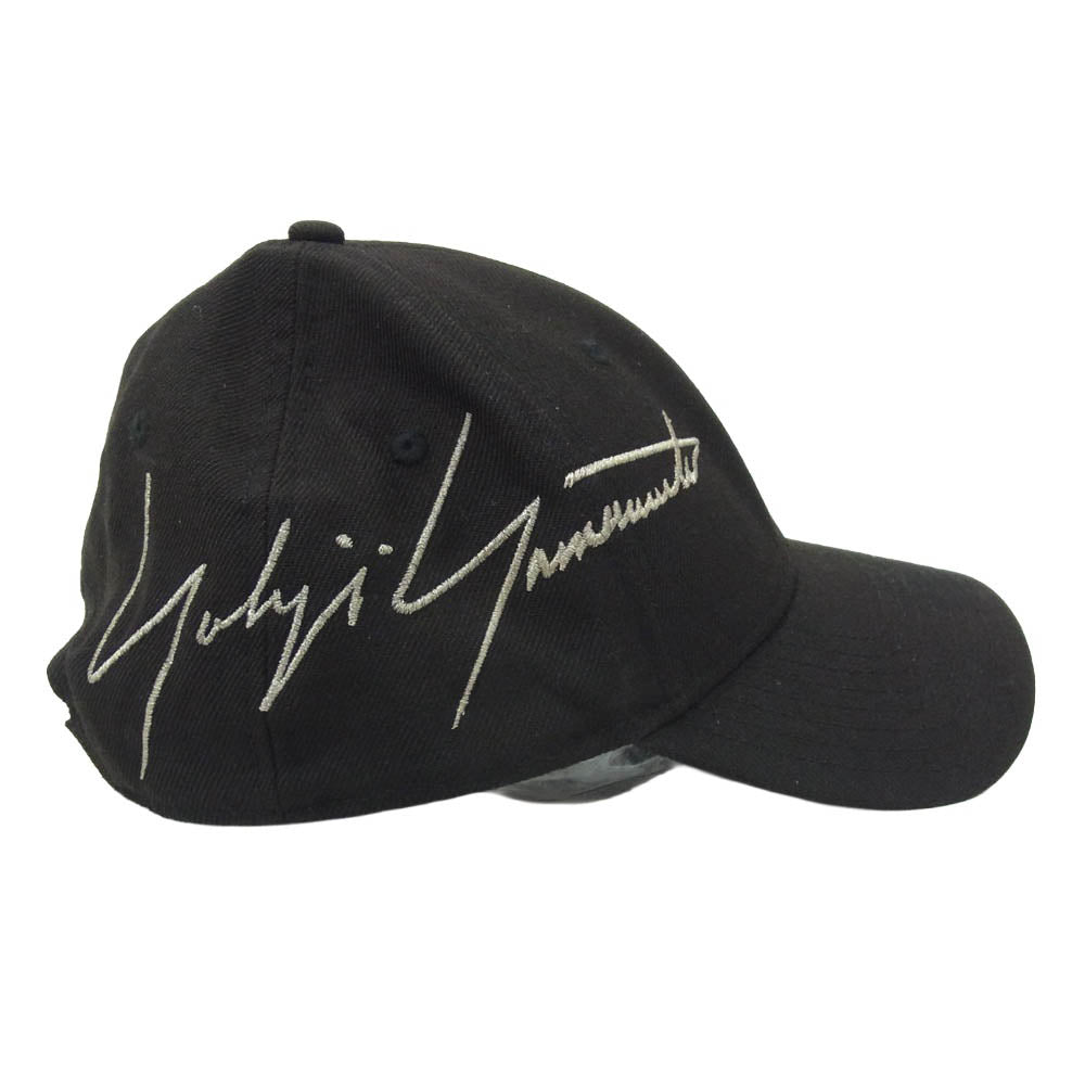 Yohji Yamamoto ヨウジヤマモト NEW ERA ニューエラ 20SS HN-H87-864 × NEW ERA 9FORTY SIGNATURE LOGO LIGHT SIDE CAP ニューエラ ナインフォーティー シグネチャー ロゴ ライト サイド キャップ ブラック系【中古】