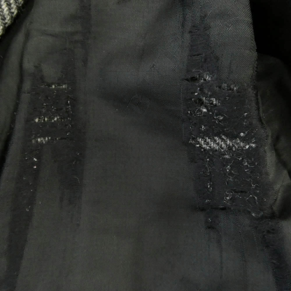 BURBERRY LONDON バーバリー ロンドン WOOL TWEED TRENCH COAT ウール ツイード トレンチ コート ダークグレー系 48【中古】