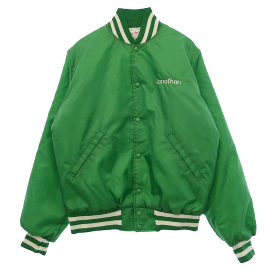 ヴィンテージ 80s USA製 birdie ナイロン ジャケット スタジャン グリーン系 S【中古】