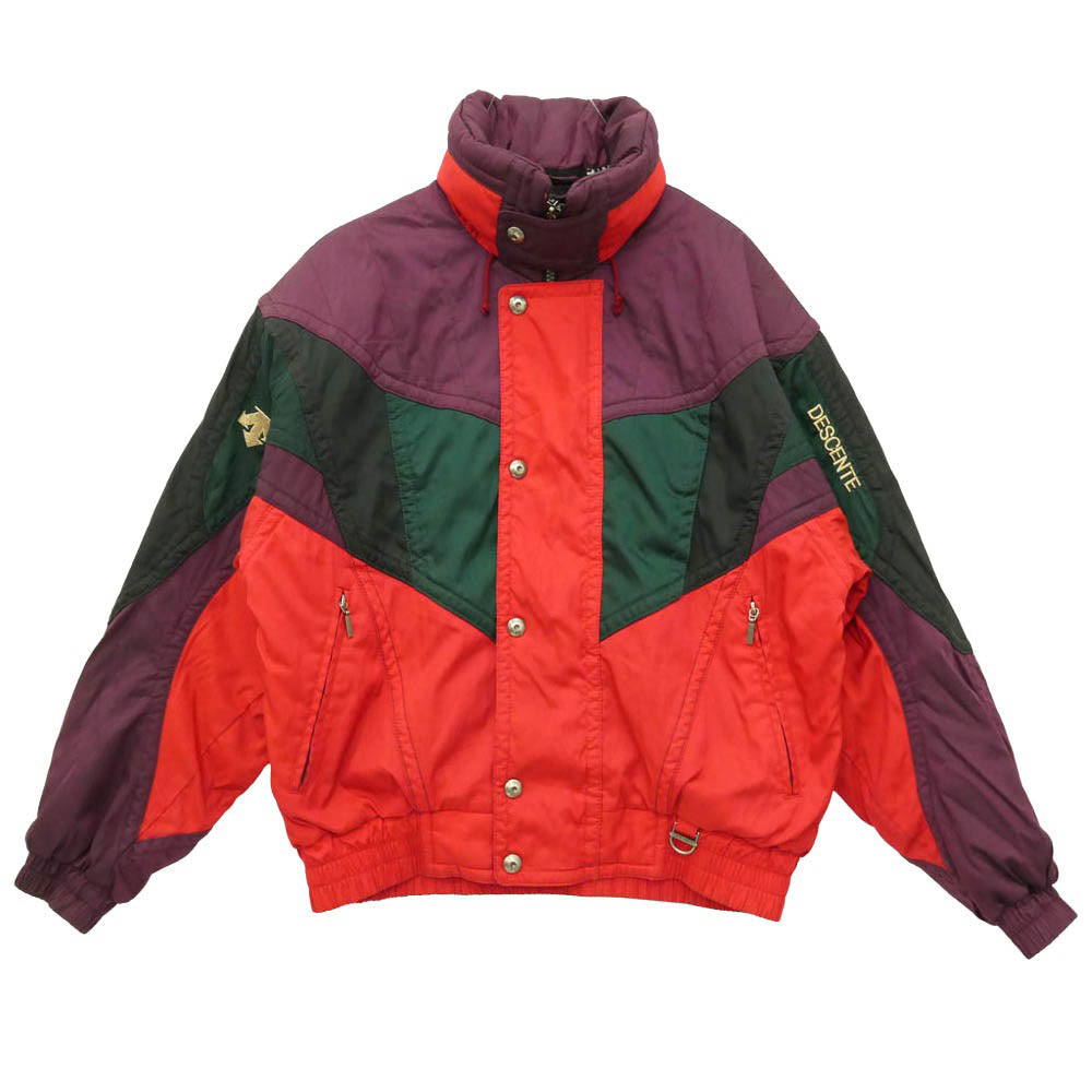 ヴィンテージ 90s 90年代 DESCENTE デサント ナイロンジャケット スキージャケット パープル系 O【中古】