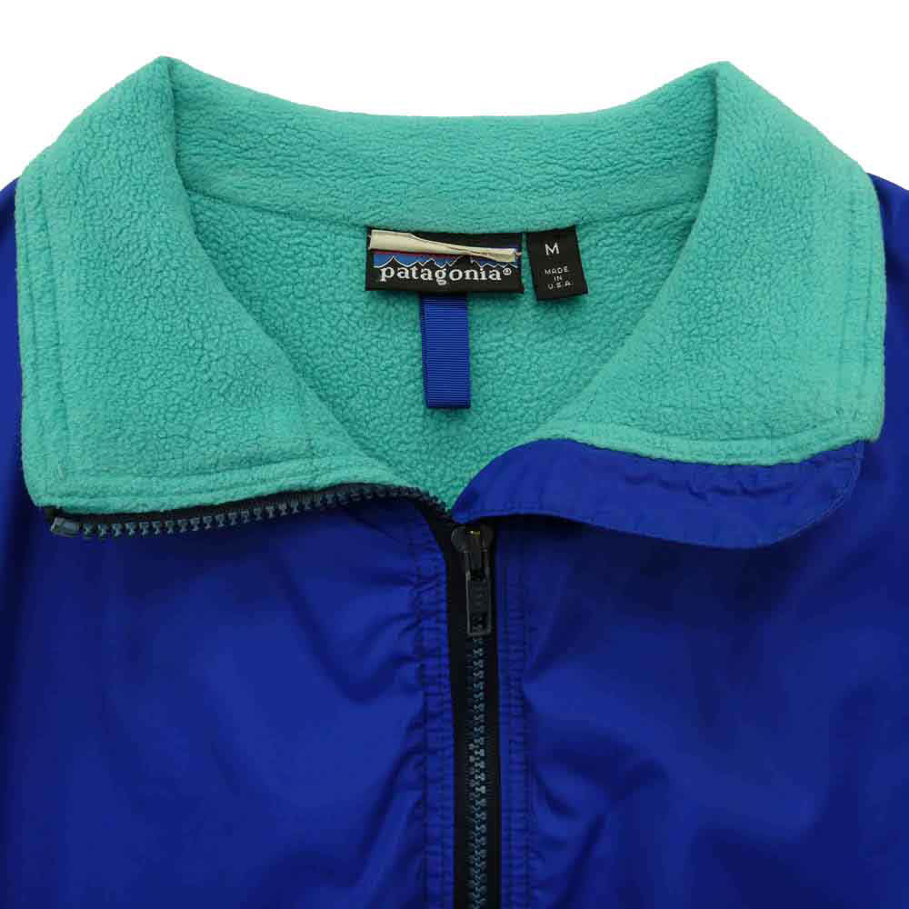 patagonia パタゴニア 99AW 99年製 90s USA製 SHELLED SYNCHILLA シェルドシンチラ ナイロン フリース ジャケット ブルー系 M【中古】