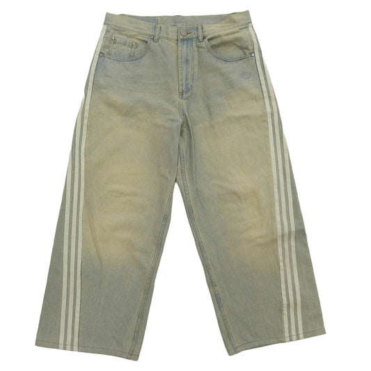 adidas アディダス LOOSE FIT DENIM PANTS シーズン3 ルーズフィット サイドライン デニム パンツ インディゴブルー系 32【中古】