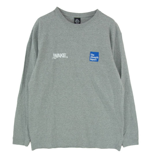 オールウェイズ for WAKE SAPPORO ウェイク 札幌 ロゴ ロングスリーブ Tシャツ カットソー グレー系 サイズ表記なし【中古】