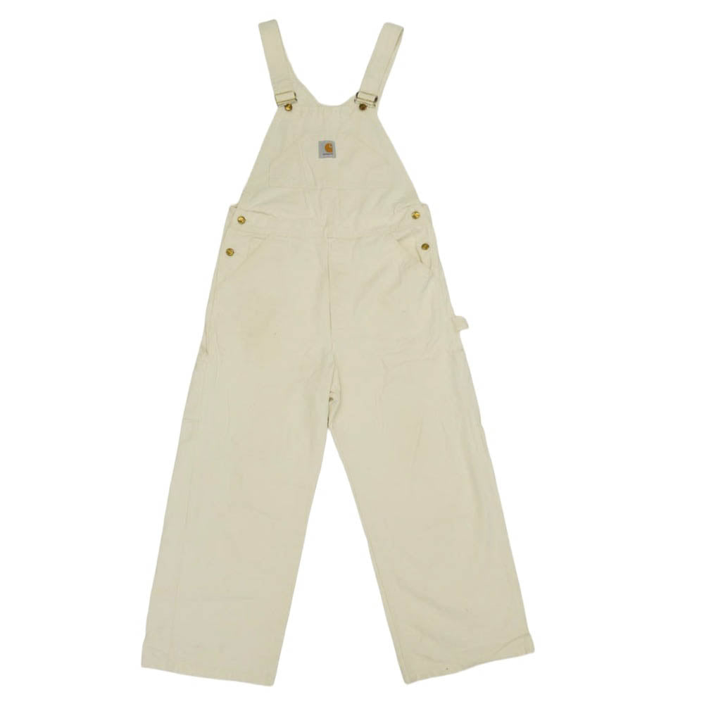 Carhartt カーハート 80s vintage ヴィンテージ USA製 オーバーオール オフホワイト系【中古】