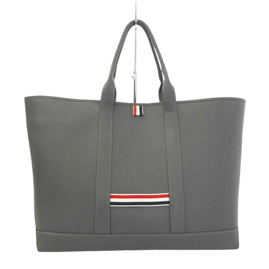 トムブラウン TOOL TOTE IN PEBBLE GRAIN LEATHER ツール ペブル グレイン レザー トートバッグ グレー系【中古】