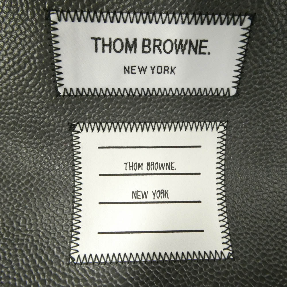 トムブラウン TOOL TOTE IN PEBBLE GRAIN LEATHER ツール ペブル グレイン レザー トートバッグ グレー系【中古】