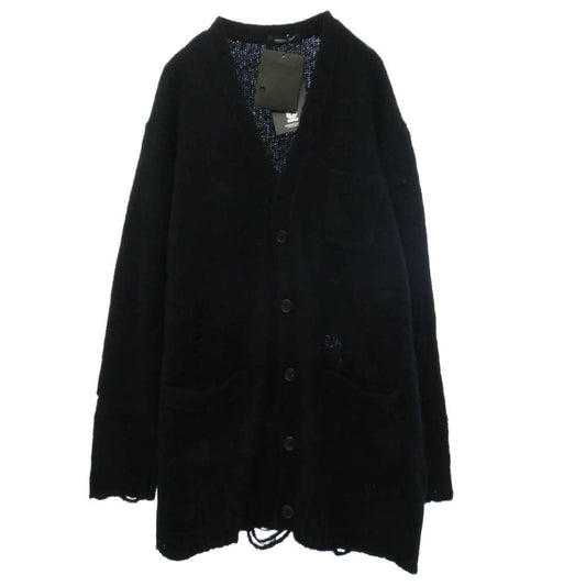UNDERCOVER アンダーカバー 26AW UC2F4903 Distressed Design Knit Oversized Cardigan ウール カシミヤ グランジ ダメージ カーディガン ブラック系 2【極上美品】【中古】