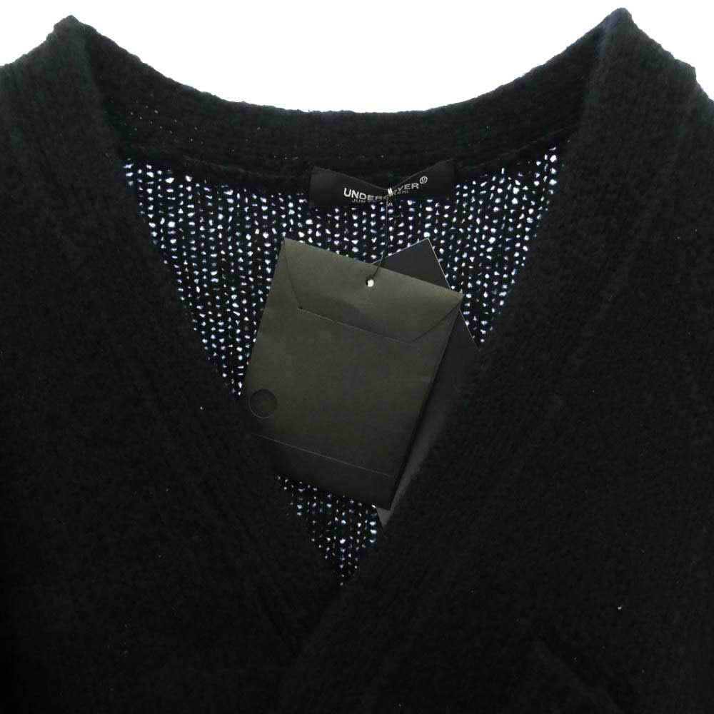 UNDERCOVER アンダーカバー 26AW UC2F4903 Distressed Design Knit Oversized Cardigan ウール カシミヤ グランジ ダメージ カーディガン ブラック系 2【極上美品】【中古】