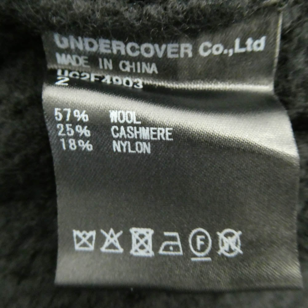 UNDERCOVER アンダーカバー 26AW UC2F4903 Distressed Design Knit Oversized Cardigan ウール カシミヤ グランジ ダメージ カーディガン ブラック系 2【極上美品】【中古】