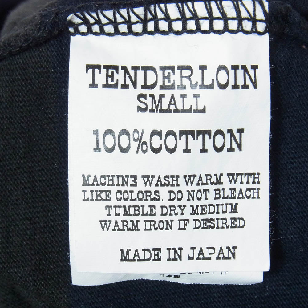 TENDERLOIN テンダーロイン ボーダー 長袖 Tシャツ カットソー ブラック系 ネイビー系 S【中古】