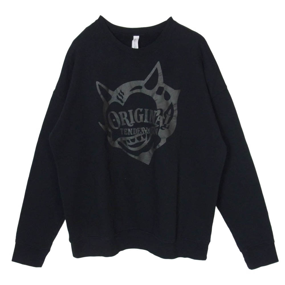TENDERLOIN テンダーロイン スポンジ フリース PFP クルー スウェット ブラック系 L【中古】